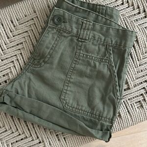 BP army green shorts